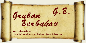 Gruban Berbakov vizit kartica
